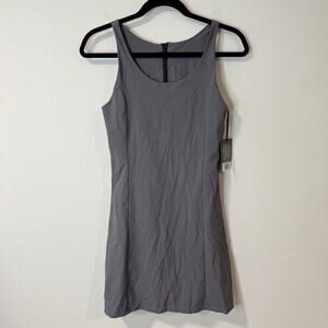 Youer Women's Mirage Dress Athetic Mini Tank Zipper Built in Shorts Gray NEW XS